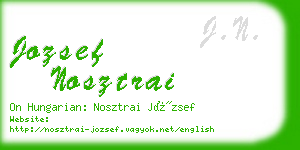 jozsef nosztrai business card